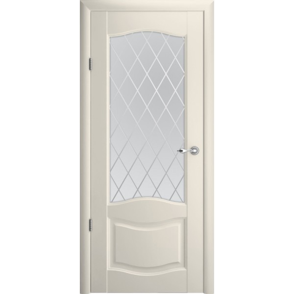 Межкомнатные двери Albera Лувр 1 ДО Vinyl (стекло Ромб) купить с доставкой
