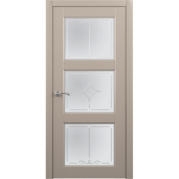 Межкомнатные двери Albera Эрмитаж 3 ДО Vinyl (стекло Галерея) купить с доставкой