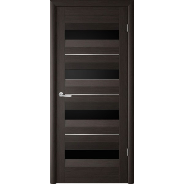 Межкомнатные двери Albera Барселона ДО (чёрное стекло) купить с доставкой