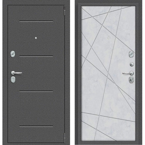 Входная дверь Elporta Porta R 104.15 Антик Серебро/Snow Art  купить с доставкой