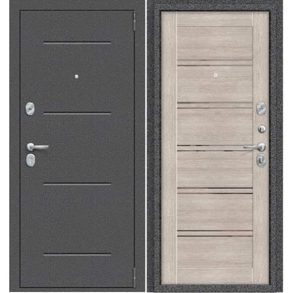 Входная дверь Elporta Porta R 104.П28 Антик Серебро/Cappuccino Veralinga  купить с доставкой