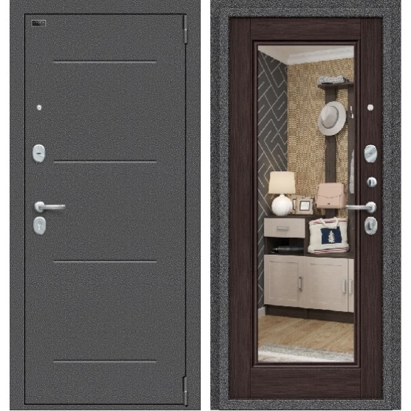 Входная дверь Elporta Porta S 104.П61 Антик Серебро/Wenge Veralinga купить с доставкой