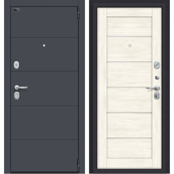 Входная дверь Elporta Porta S 4.Л22 Graphite Pro/Nordic Oak купить с доставкой