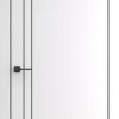 Межкомнатные двери Elporta Порта-58 4AB Monochrome (черная алюминиевая кромка)  купить с доставкой