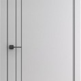 Межкомнатные двери Elporta Порта-58 4AB Monochrome (черная алюминиевая кромка)  купить с доставкой